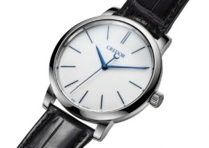 Credor Eichi II minimalist white dial watch for men