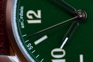 anOrdain Model 2 green enamel dial field watch