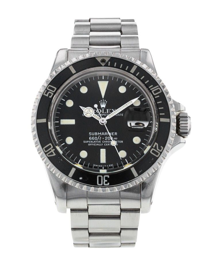 Rolex Submariner, luxury dive watch for men, black dial, sword hands, silver case and bracelet